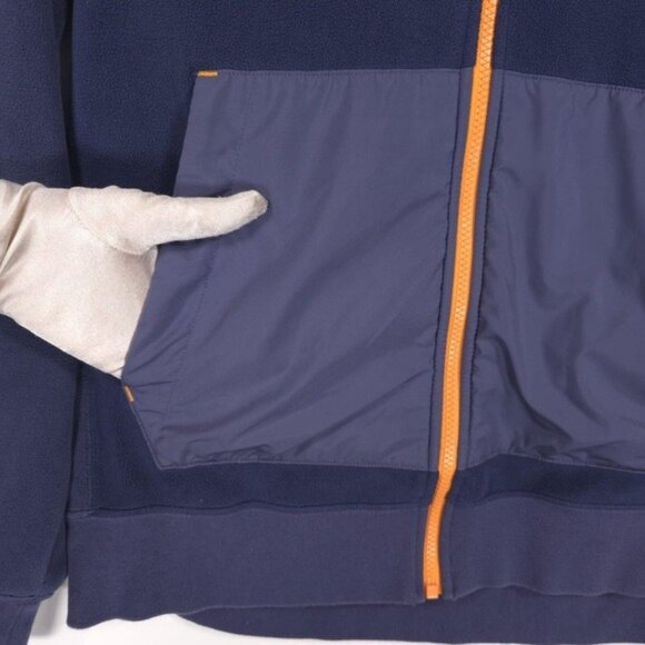 NIKE Polar Fleece Tracksuit Jacket BV3592-410 Blue Orange Zipper‎ Contrast SMALL - Picture 8 of 11